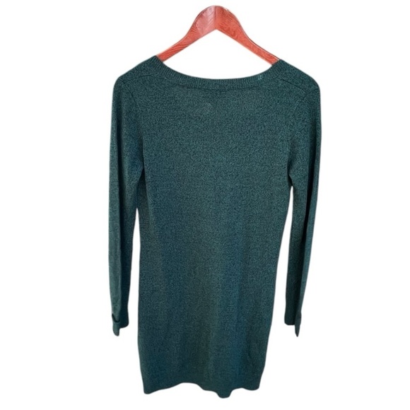 IZ Byer | Green long sleeve sweater dress lace up chest - Picture 3 of 13
